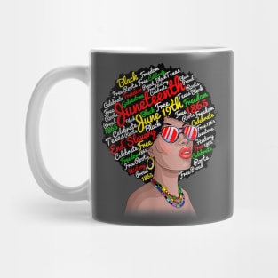 Juneteenth Queen Melanin African American Women Tee T shirt Mug